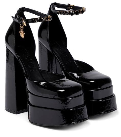 versace strappy platform|versace medusa platform pumps.